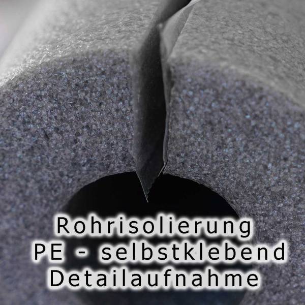 Rohrisolierung PE selbstklebend Detailansicht